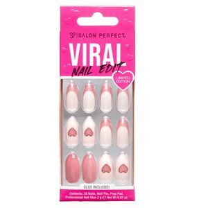 Salon Perfect Viral Nail Edit Almond Short Press on Nails NWT